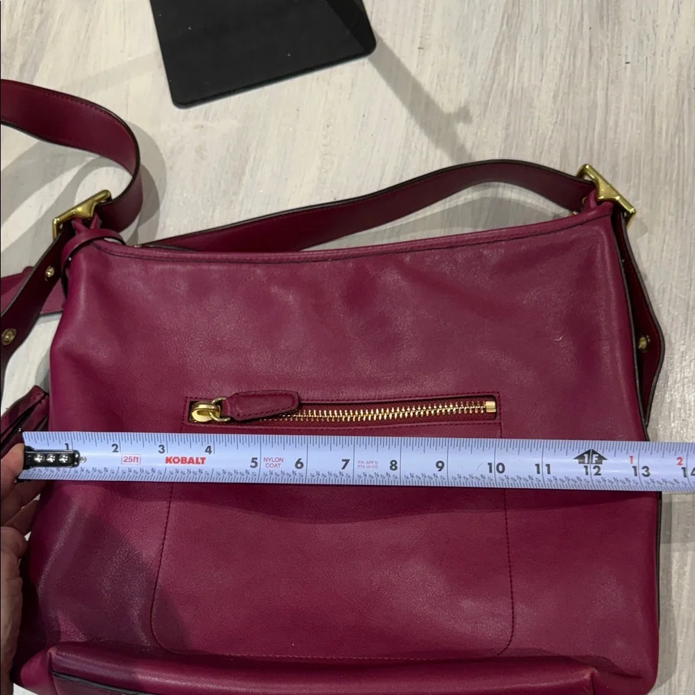 Vintage Coach Fuchsia Leather Shoulder Bucket Bag- EUC